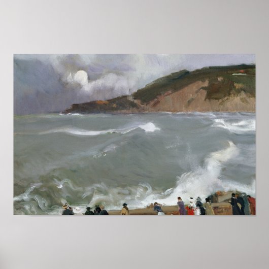 Joaquin Sorolla – 防波堤、サンセバスチャン ポスター (正面)
