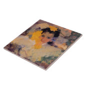 Joaquin Sorolla - Girl with Flowers タイル (側面)