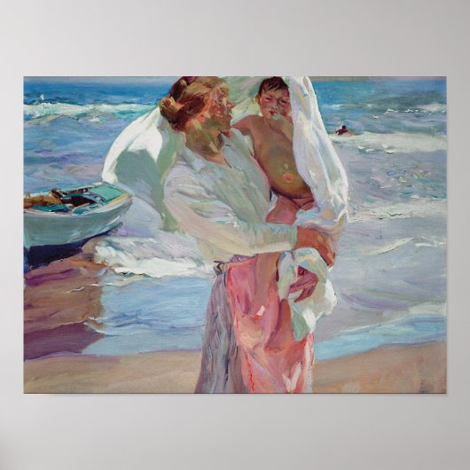 Joaquin Sorolla Y Bastida - After Bathing ポスター (正面)