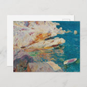 Joaquin Sorolla Y Bastida - Rocks At Javea. シーズンポストカード (正面/裏面)