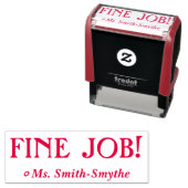 "JOB!" +素晴らし先生名ラバースタンプ セルフインキングスタンプ (インサイチュ)