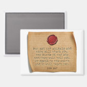 Job 12:7 Kitchen Magnet Home Accent マグネット (正面/裏面)