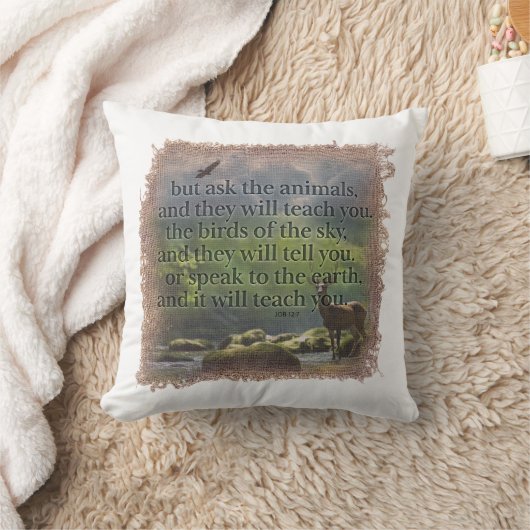 JOB 12:7 - Pillow クッション (ブランケット)