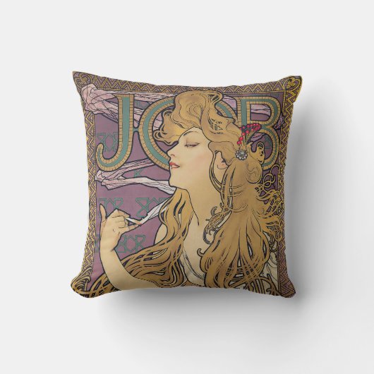 Job (1896) by Alphonseミュシャ クッション (正面)