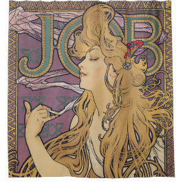 Job (1896) by Alphonseミュシャ シャワーカーテン