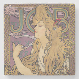 Job (1896) by Alphonseミュシャ ストーンコースター