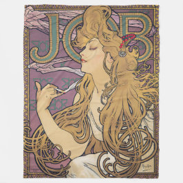 Job (1896) by Alphonseミュシャ フリースブランケット