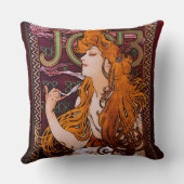 JOB byアルフォンスミュシャヴィンテージアールヌーボーアートワーク クッション (裏面)