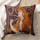 JOB byアルフォンスミュシャヴィンテージアールヌーボーアートワーク クッション (ブランケット)