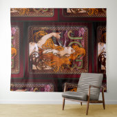 JOB byアルフォンスミュシャヴィンテージアールヌーボーアートワーク タペストリー (インサイチュ(横))