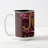 JOB by Alphonseミュシャヴィンテージアールヌーボーアートワーク ツートーンマグカップ (左)