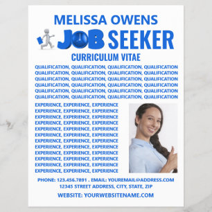Job Seekersロゴ、Curriculum Vitae Flyer チラシ