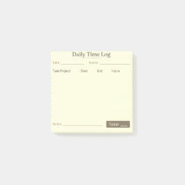 Job Time Log Notepad – Work Hours Tracker ポストイット