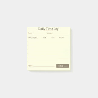 Job Time Log Notepad – Work Hours Tracker ポストイット