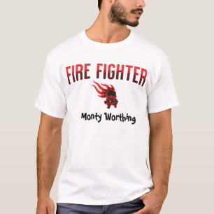 JOBS – 消防士。編集可能な名前 Tシャツ