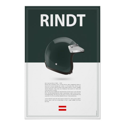 Jochen Rindt Helmet ポスター (正面)