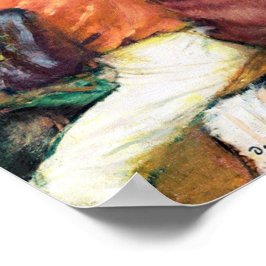 Jockey and Horse, Edgar Degas ポスター (角)