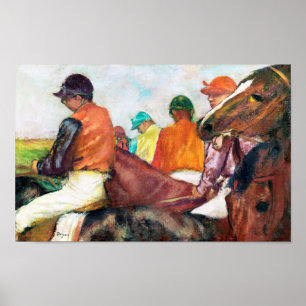 Jockey and Horse, Edgar Degas ポスター