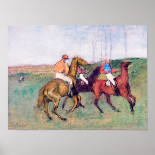Jockey and Race Horse, Edgar Degas ポスター (正面)