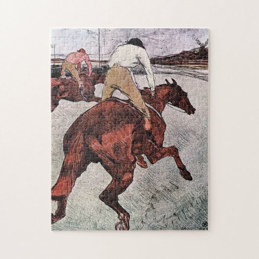 Jockey and Race Horse, Lautrec ジグソーパズル (縦)