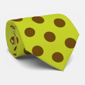 Jockey Silks Chartreuse Green & Brown Dots Derby ネクタイ (ロール)