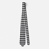 Jockey Silks Diamond Black and White Neck Tie ネクタイ (正面)