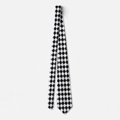 Jockey Silks Diamond Black and White Neck Tie ネクタイ (裏面)