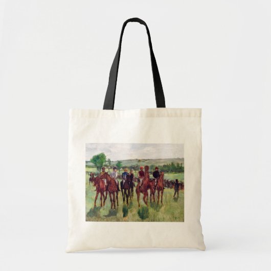 Jockeys and Race Horses, Edgar Degas トートバッグ (正面)