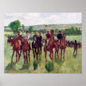 Jockeys and Race Horses, Edgar Degas ポスター (正面)
