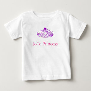 JoCoプリンセスとパープルティアラ ベビーTシャツ