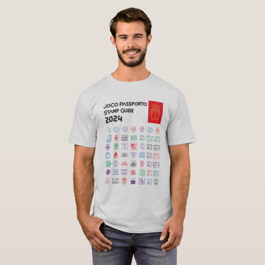 JoCo Passporto 2024スタンプガイドTシャツ Tシャツ (正面フル)