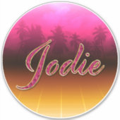 Jodie Vorname Name golden pink Aufkleber Sticker シール (正面)