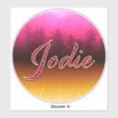 Jodie Vorname Name golden pink Aufkleber Sticker シール (シート)