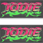 Jodie Vorname Name Graffiti Aufkleber Sticker シール (正面)
