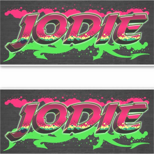 Jodie Vorname Name Graffiti Aufkleber Sticker シール (正面)