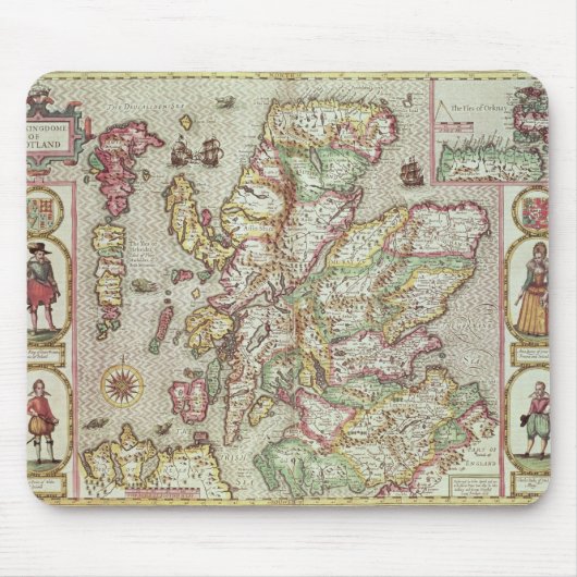 Jodocus著刻まれるスコットランドのKingdome マウスパッド (正面)