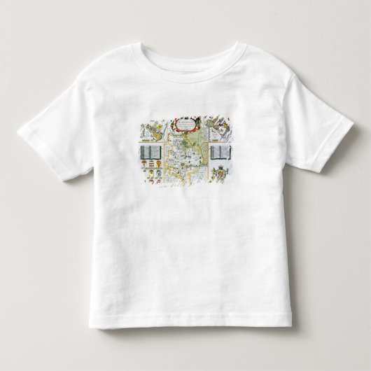 Jodocus Hondiusが刻むハンティントン トドラーTシャツ (正面)
