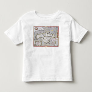 Jodocus Hondiusが刻む人間の島 トドラーTシャツ
