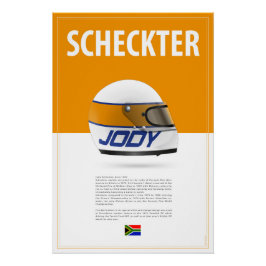 Jody Scheckter Helmet ポスター