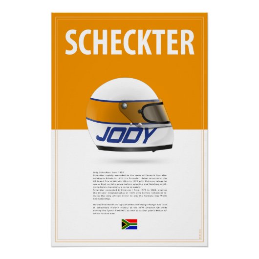 Jody Scheckter Helmet ポスター (正面)