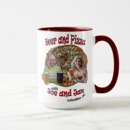 JoeとJanのビールとピザ – マグカップ