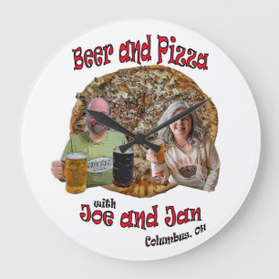JoeとJanのビールとピザ – 壁時計