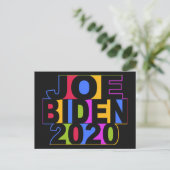 JOEカラフルバイデン氏2020はがき ポストカード (スタンド正面)