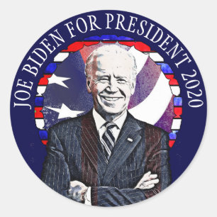 Joeバイデン氏2020年サポートステッカー ラウンドシール