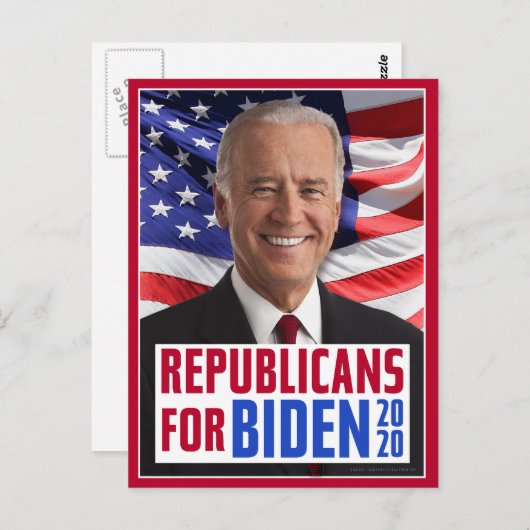 Joeバイデン氏2020米大統領写真の共和党員 ポストカード (正面/裏面)