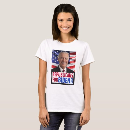 Joeバイデン氏2020米大統領写真の共和党員 Tシャツ (正面フル)