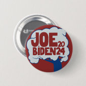 Joeバイデン氏2024年米国のJoe 2024に投票 缶バッジ (正面&裏面)