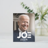Joeバイデン氏2024 for President写真 ポストカード (スタンド正面)