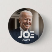 Joeバイデン氏2024 for President写真 缶バッジ (正面)