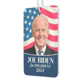 Joeバイデン氏2024 for President Photo and Flag Car カーエアーフレッシュナー (左)